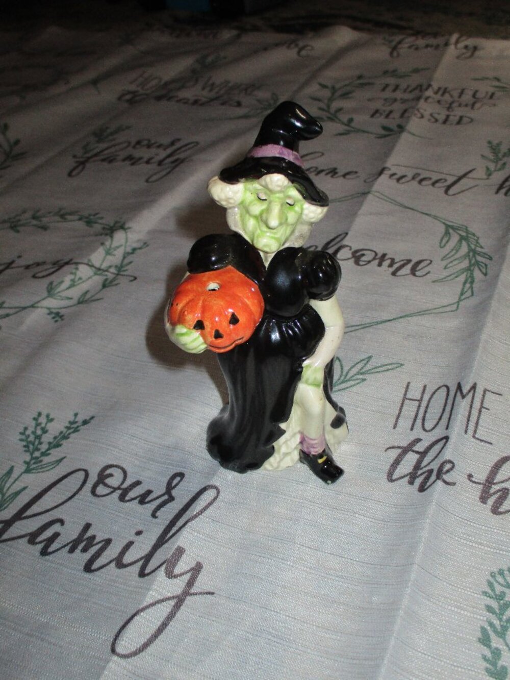 Fitz & Floyd Halloween 3D Witch Face 1980's Ceramic Figune Scary Novelty Rare